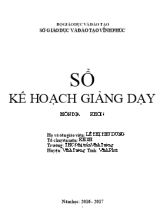 Kế hoạch giảng dạy Địa lí lớp 6 - Năm học 2016-2017 - Lê Thị Thu Dung
